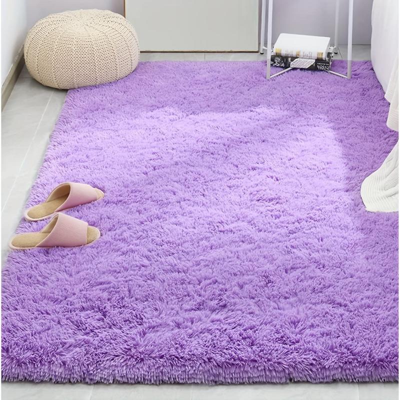 Solid Long Silk Fur Rug Fluffy Square Carpet 47 24 62 99in 120