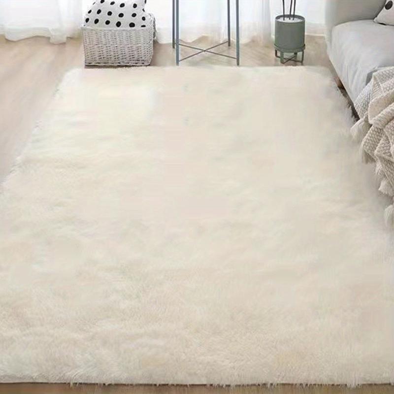 Solid Long Silk Fur Rug Fluffy Square Carpet 47 24 62 99in 120