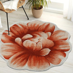 Non Slip Peony Floral Floor Mat Soft and Stylish Indoor Area Rug