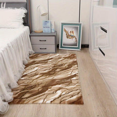 Rabbit Fur Animal Pattern Coffee Marble Floor Mat