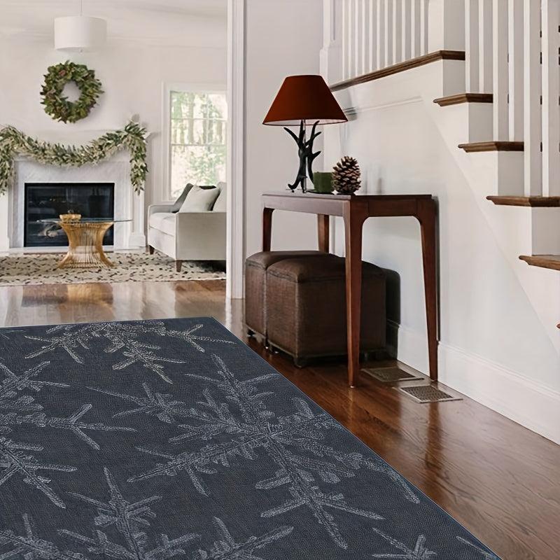 Christmas Abstract Pattern Door Mat Soft Crystal Fleece Fabric