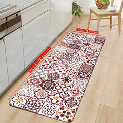 Soft Boho Kitchen Rug Cushioned Anti Fatigue Vintage Non Slip Runner Rug