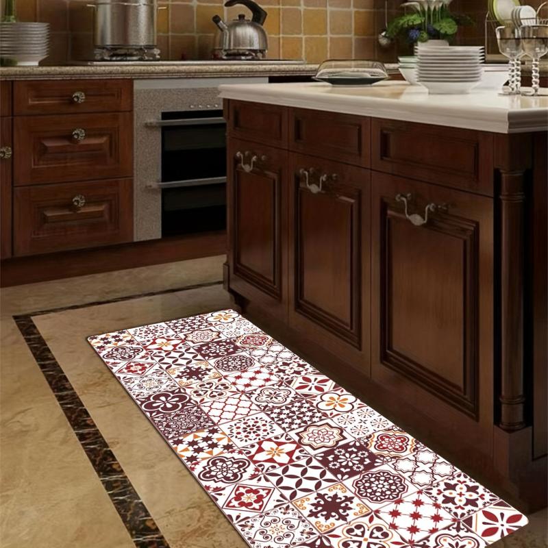 Soft Boho Kitchen Rug Cushioned Anti Fatigue Vintage Non Slip Runner Rug