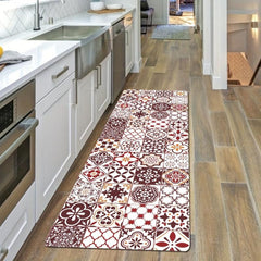 Soft Boho Kitchen Rug Cushioned Anti Fatigue Vintage Non Slip Runner Rug
