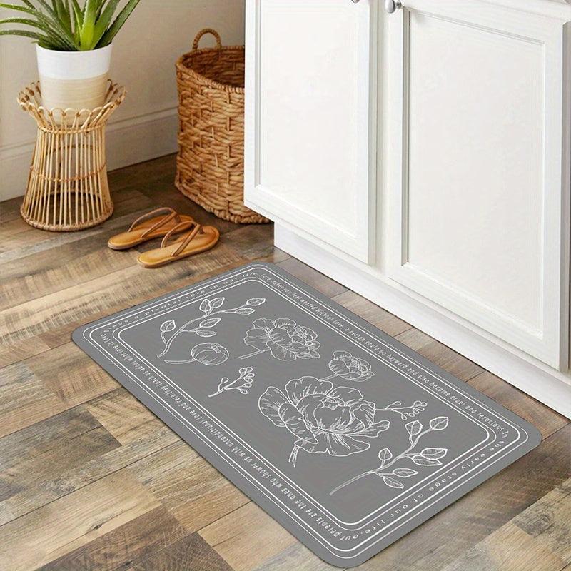 Anti Slip Memory Foam Kitchen Rug Soft and Absorbent Quick Dry