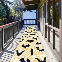 Bat Pattern Machine Washable Anti-Slip Rubber Mat