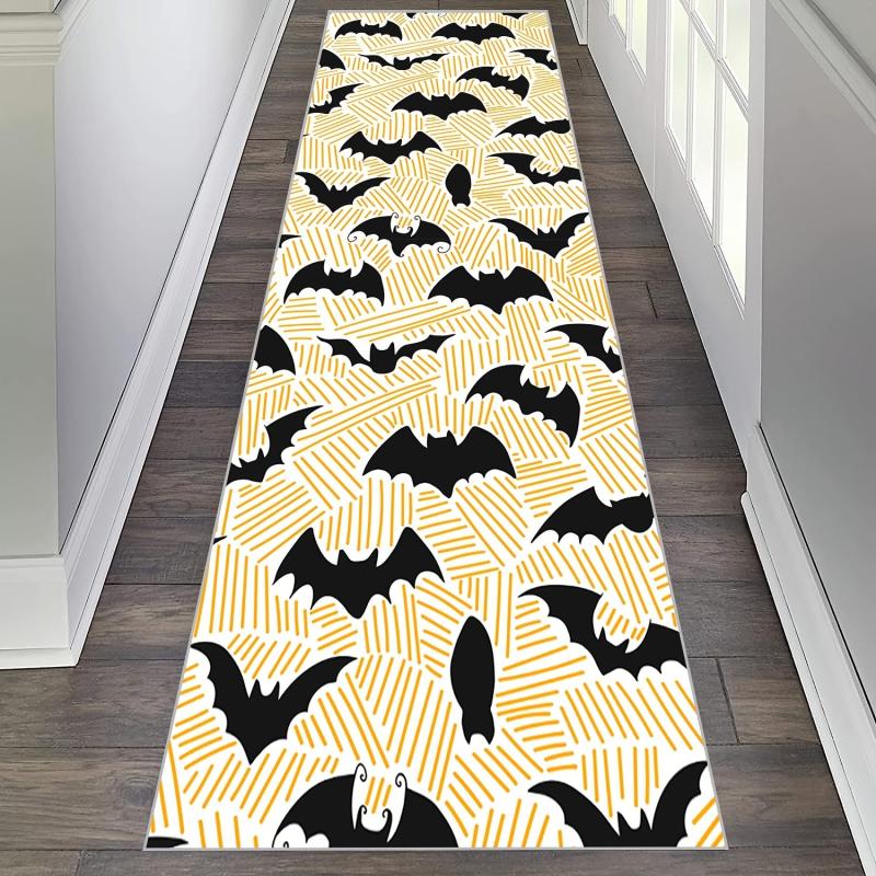 Bat Pattern Machine Washable Anti-Slip Rubber Mat