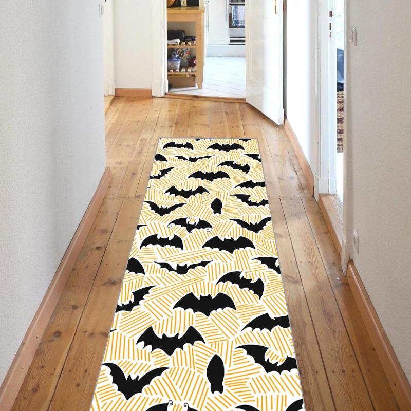 Bat Pattern Machine Washable Anti-Slip Rubber Mat