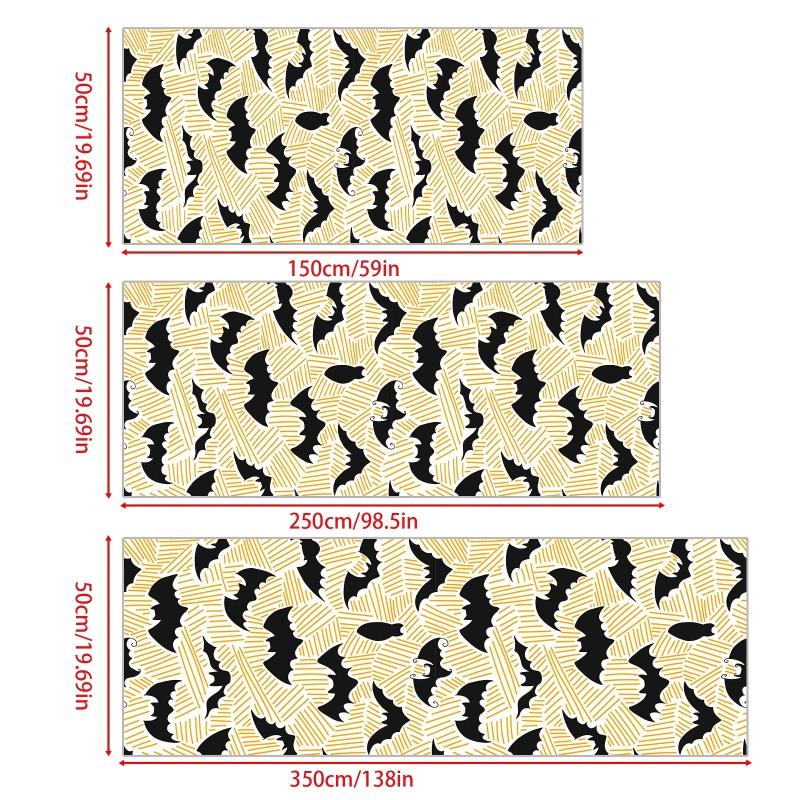 Bat Pattern Machine Washable Anti-Slip Rubber Mat