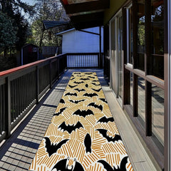 Bat Pattern Machine Washable Anti-Slip Rubber Mat