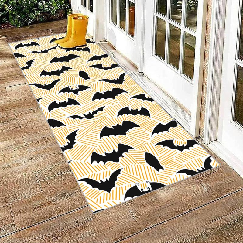 Bat Pattern Machine Washable Anti-Slip Rubber Mat