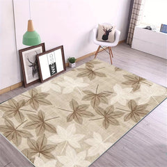 Maple Leaf Area Rug Soft Faux Sheepskin Mat Halloween Decor