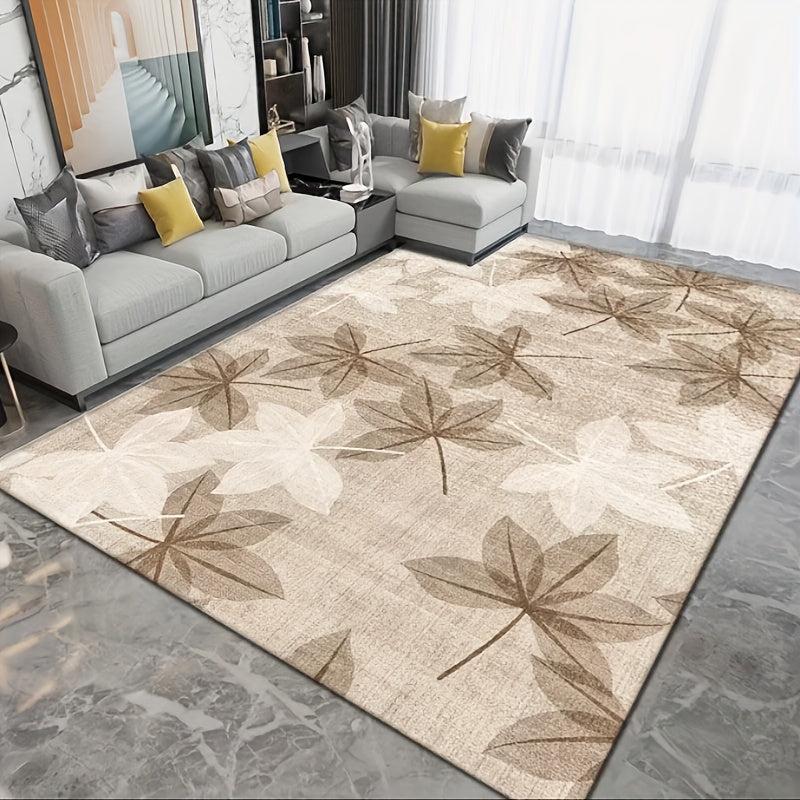 Maple Leaf Area Rug Soft Faux Sheepskin Mat Halloween Decor