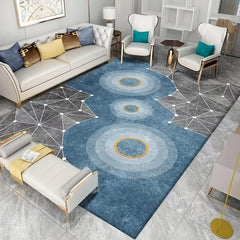 Geometric Non Slip Door Mat Grey Modern Washable Dirt Trapper