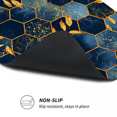 Marble Print Stair Mat Polyester TPR Non-slip Carpet 76.2cm x 20 Indoor