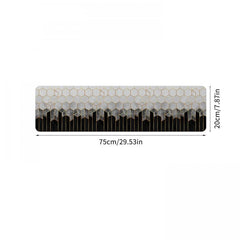 Marble Print Stair Mat Polyester TPR Non-slip Carpet 76.2cm x 20 Indoor
