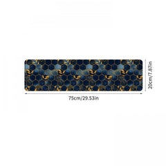 Marble Print Stair Mat Polyester TPR Non-slip Carpet 76.2cm x 20 Indoor