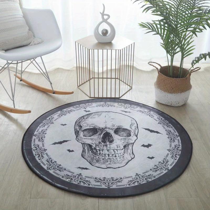 Skull Pattern Special Shaped Rugs Soft Halloween Floor Mats