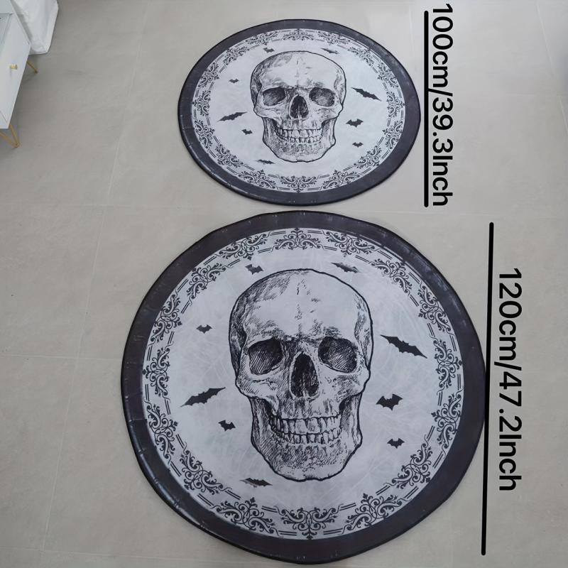 Skull Pattern Special Shaped Rugs Soft Halloween Floor Mats