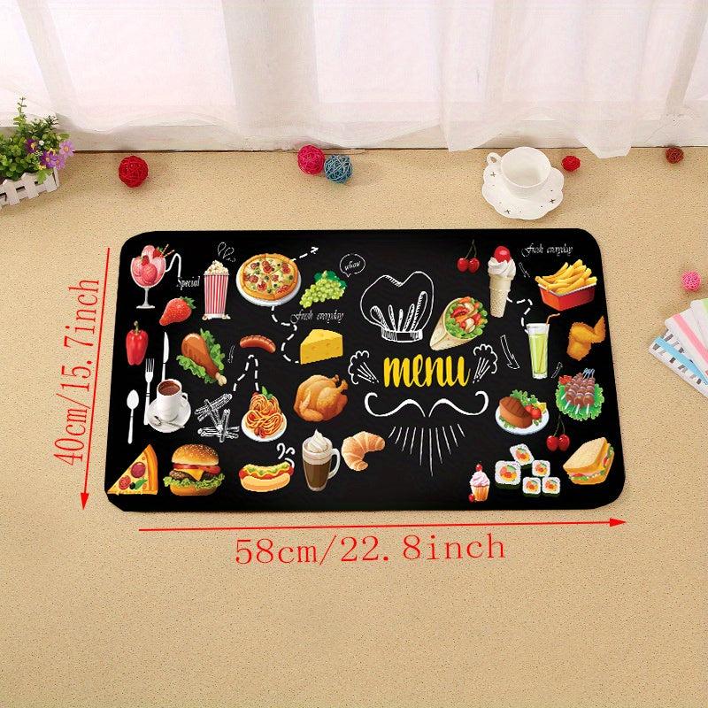 2pcs Anti fatigue Kitchen Mat Anti Slip Polyester Carpet