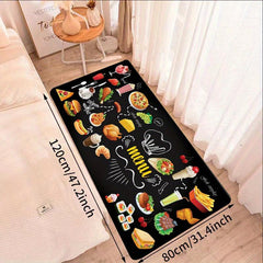 2pcs Anti fatigue Kitchen Mat Anti Slip Polyester Carpet