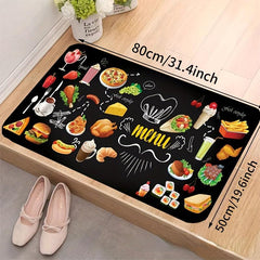 2pcs Anti fatigue Kitchen Mat Anti Slip Polyester Carpet