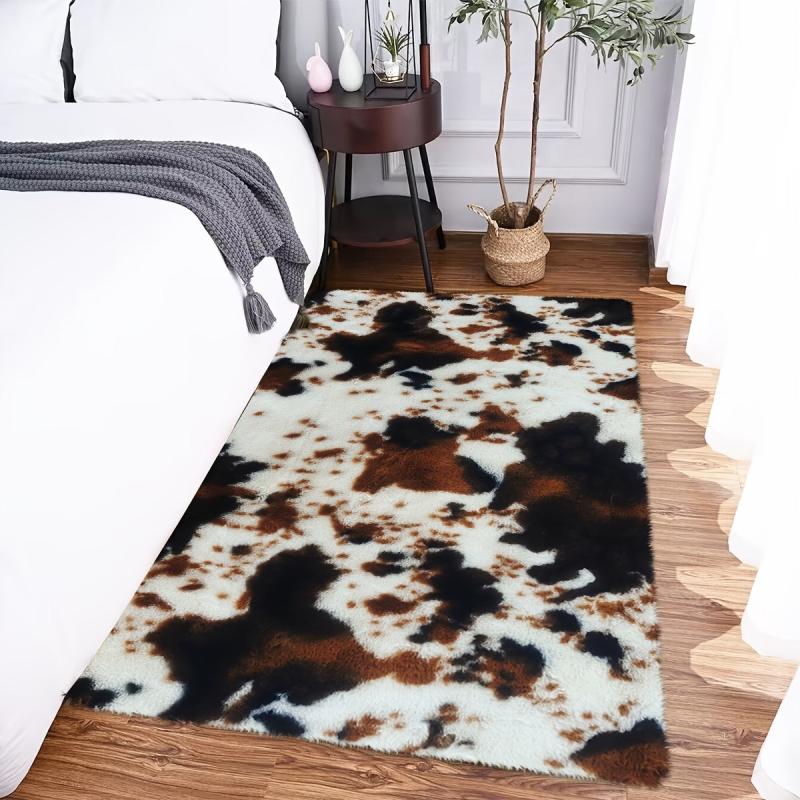 Cow Pattern Floor Mat Modern Non-slip Carpet