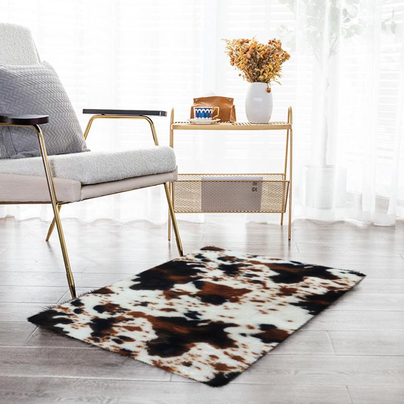 Cow Pattern Floor Mat Modern Non-slip Carpet