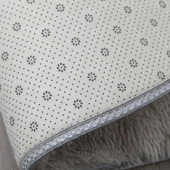 Minimalist Polyester Fuzzy Oval Floor Carpet for Home Decor