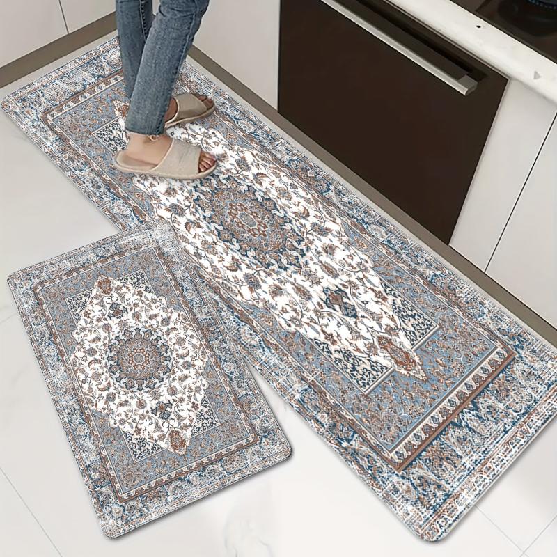 Boho Anti Fatigue Kitchen Mat Vintage Persian Entrance Doormat