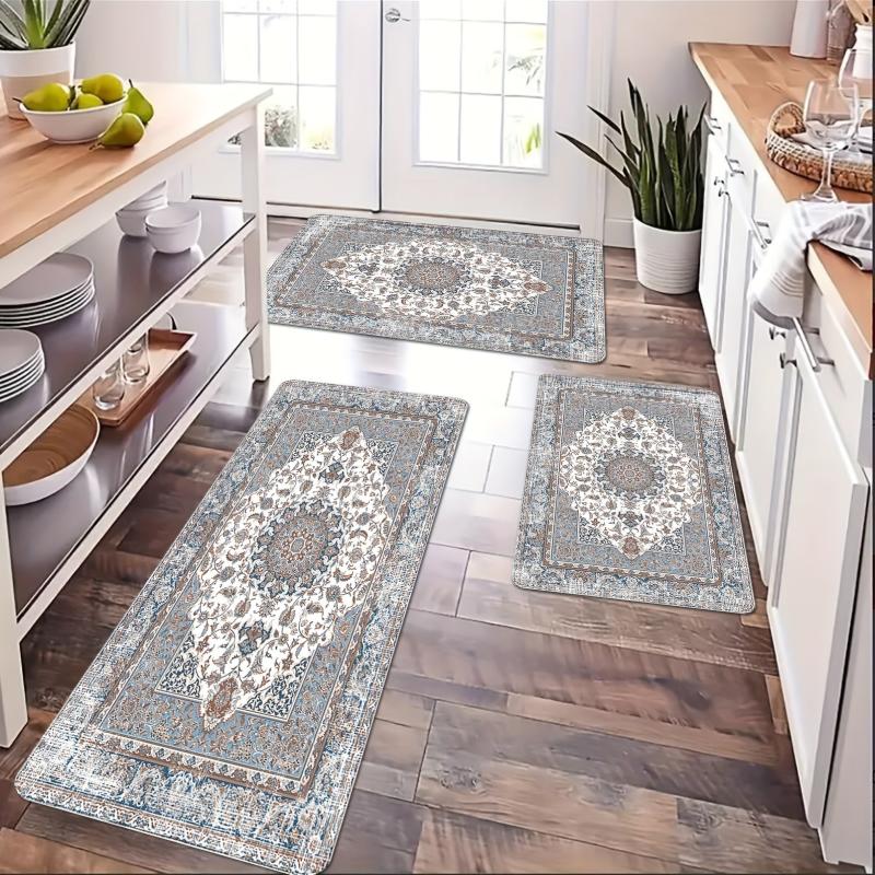 Boho Anti Fatigue Kitchen Mat Vintage Persian Entrance Doormat