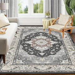 Vintage Boho Anti Fatigue Kitchen Mat Anti Slip Washable Doormat