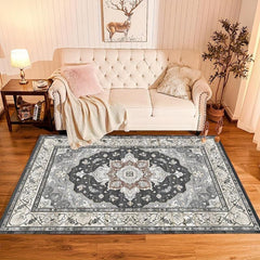 Vintage Boho Anti Fatigue Kitchen Mat Anti Slip Washable Doormat