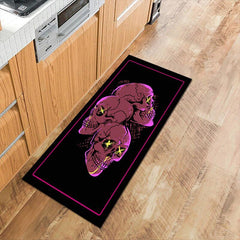 Gothic Skull Halloween Area Rug Living Room Decor Horror Theme Doormat