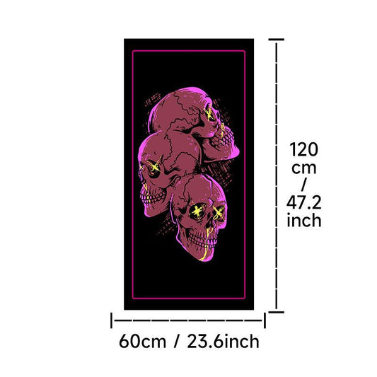 Gothic Skull Halloween Area Rug Living Room Decor Horror Theme Doormat