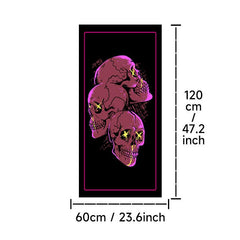 Gothic Skull Halloween Area Rug Living Room Decor Horror Theme Doormat