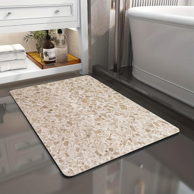 Marble Pattern Floor Mat Soft Non Slip Bath Rug