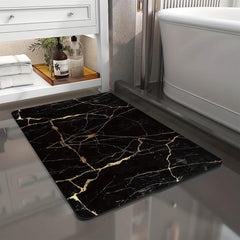 Marble Pattern Floor Mat Soft Non Slip Bath Rug