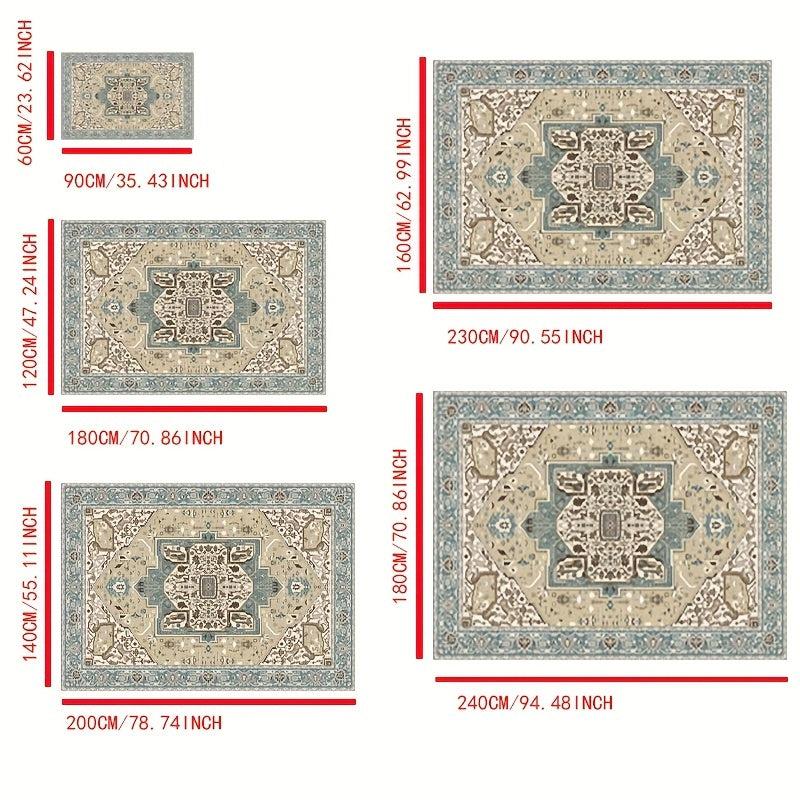 Persian Anti Fatigue Kitchen Mat Vintage Boho Anti Slip Hallway Balcon Carpet