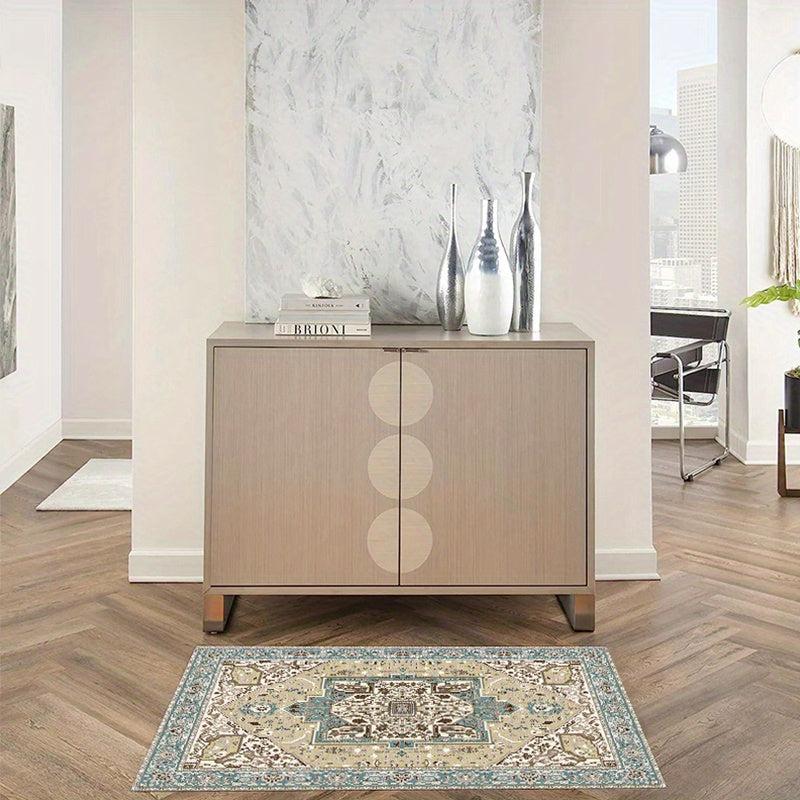 Persian Anti Fatigue Kitchen Mat Vintage Boho Anti Slip Hallway Balcon Carpet
