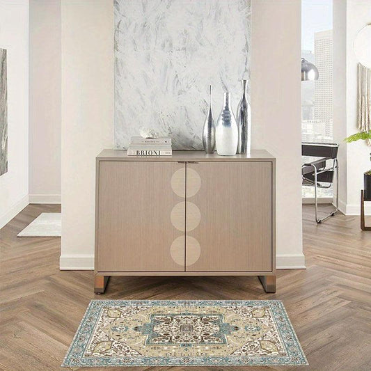 Persian Anti Fatigue Kitchen Mat Vintage Boho Anti Slip Hallway Balcon Carpet