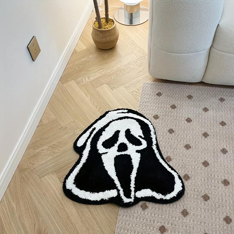Ghost Face Tufted Carpet Halloween Fluffy Non-slip Rug