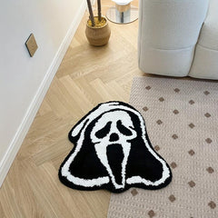 Ghost Face Tufted Carpet Halloween Fluffy Non-slip Rug