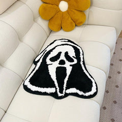 Ghost Face Tufted Carpet Halloween Fluffy Non-slip Rug