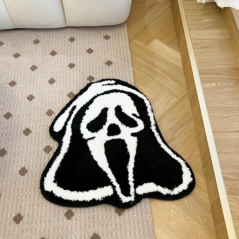 Ghost Face Tufted Carpet Halloween Fluffy Non-slip Rug