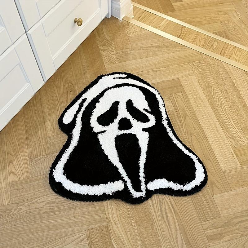 Ghost Face Tufted Carpet Halloween Fluffy Non-slip Rug