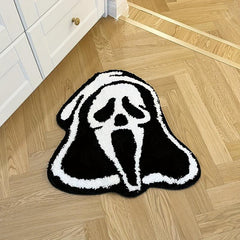 Ghost Face Tufted Carpet Halloween Fluffy Non-slip Rug