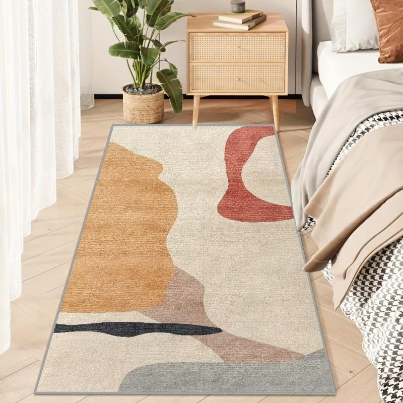 Fluffy Faux Wool Area Rug Soft Bedroom Carpet Washable Living Room Mat
