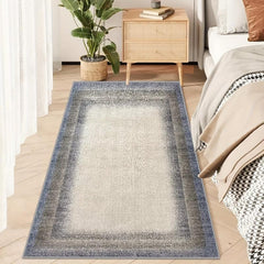 Fluffy Faux Wool Area Rug Soft Bedroom Carpet Washable Living Room Mat