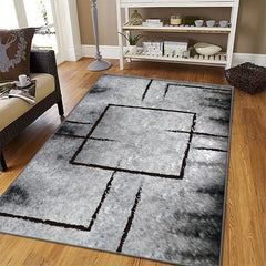 Geometric Abstract Area Rugs Soft Faux Sheepskin Floor Mat Living Room Bedroom